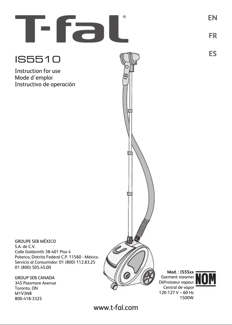 Page 1 de la notice Manuel utilisateur Tefal Easy Steam IS5510