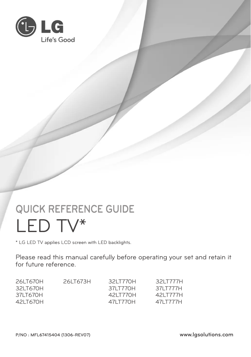 Página 1 del manual Manual de usuario LG 42LT777H