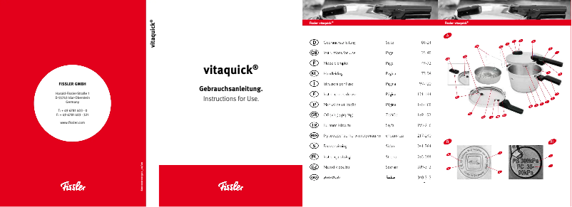 Image de la première page du manuel de l'appareil Vitaquick