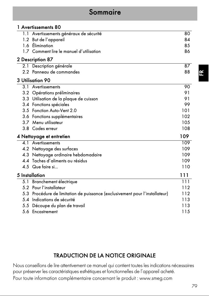 Page n°1 - Manuel utilisateur Smeg SIM3844D