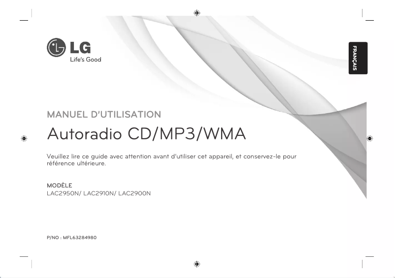 Page n°1 - Manuel utilisateur LG LAC2900N