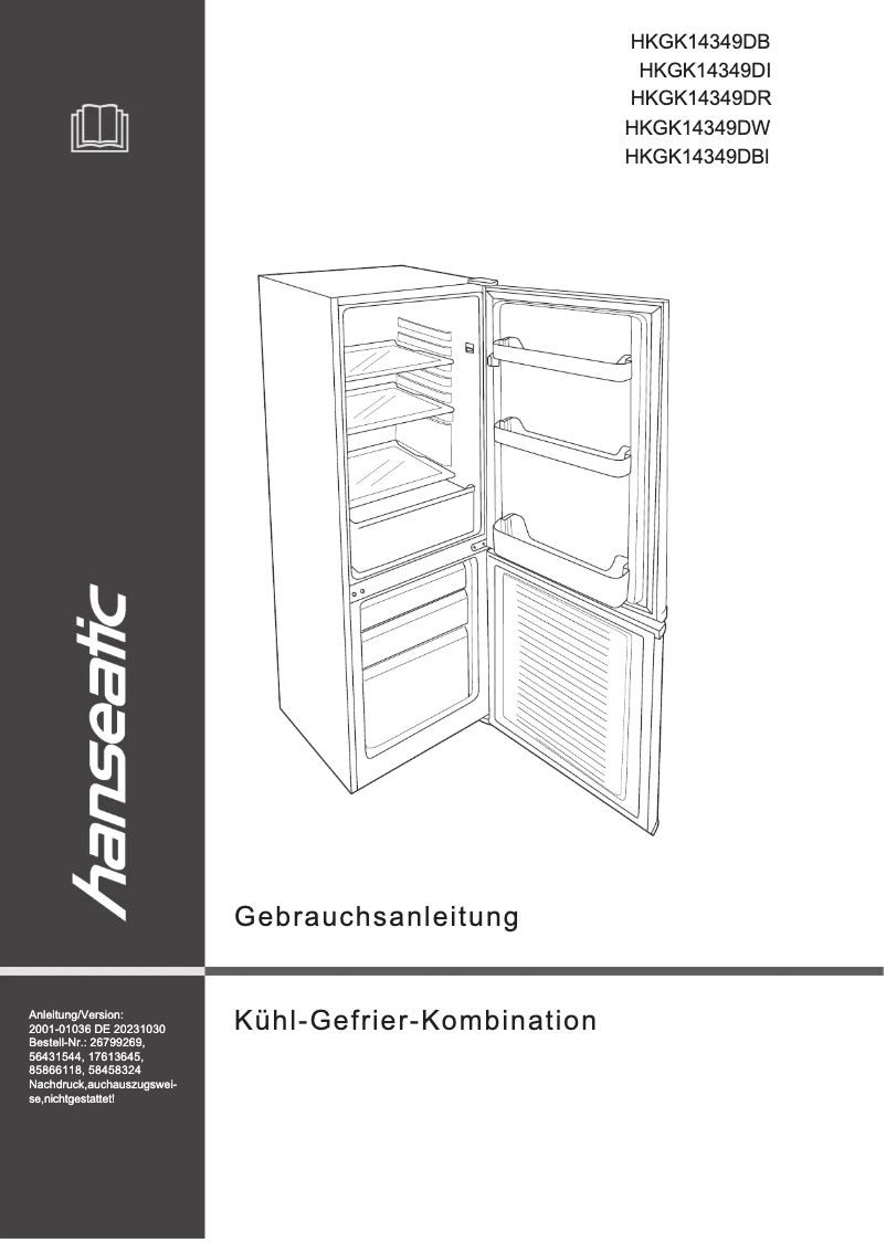 Imagen de la primera página del manual del dispositivo HKGK14349DW