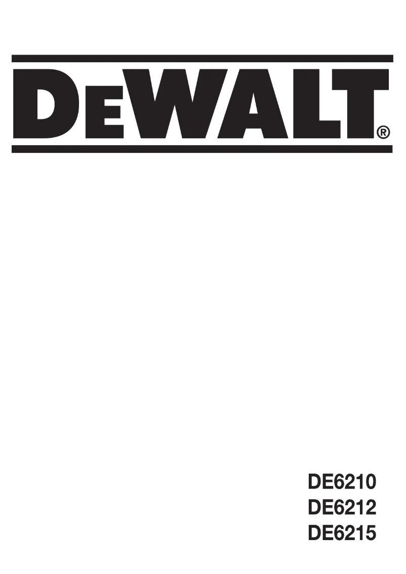 Página 1 del manual Manual de usuario DeWalt DE6210
