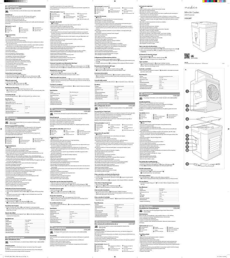 Image de la première page du manuel de l'appareil COOL3WT