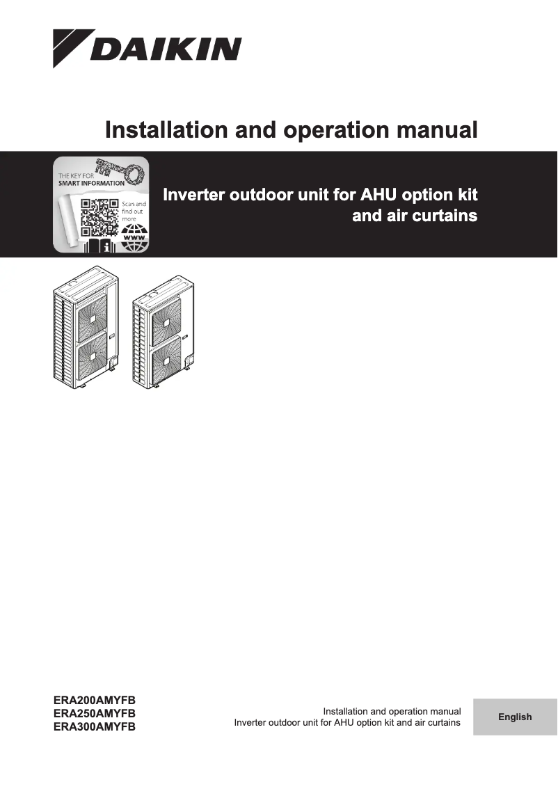 Page 1 de la notice Manuel utilisateur Daikin ERA300AMYFB