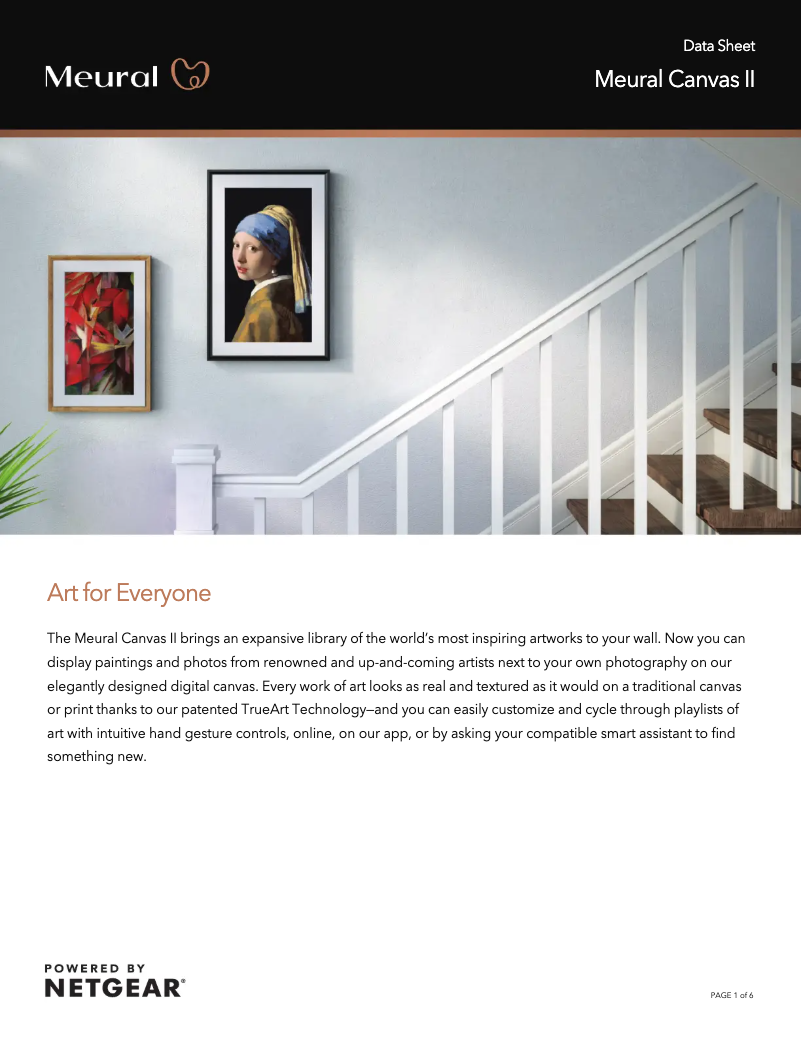 Page n°1 - Manuel utilisateur Netgear Meural Canvas II MC321BL