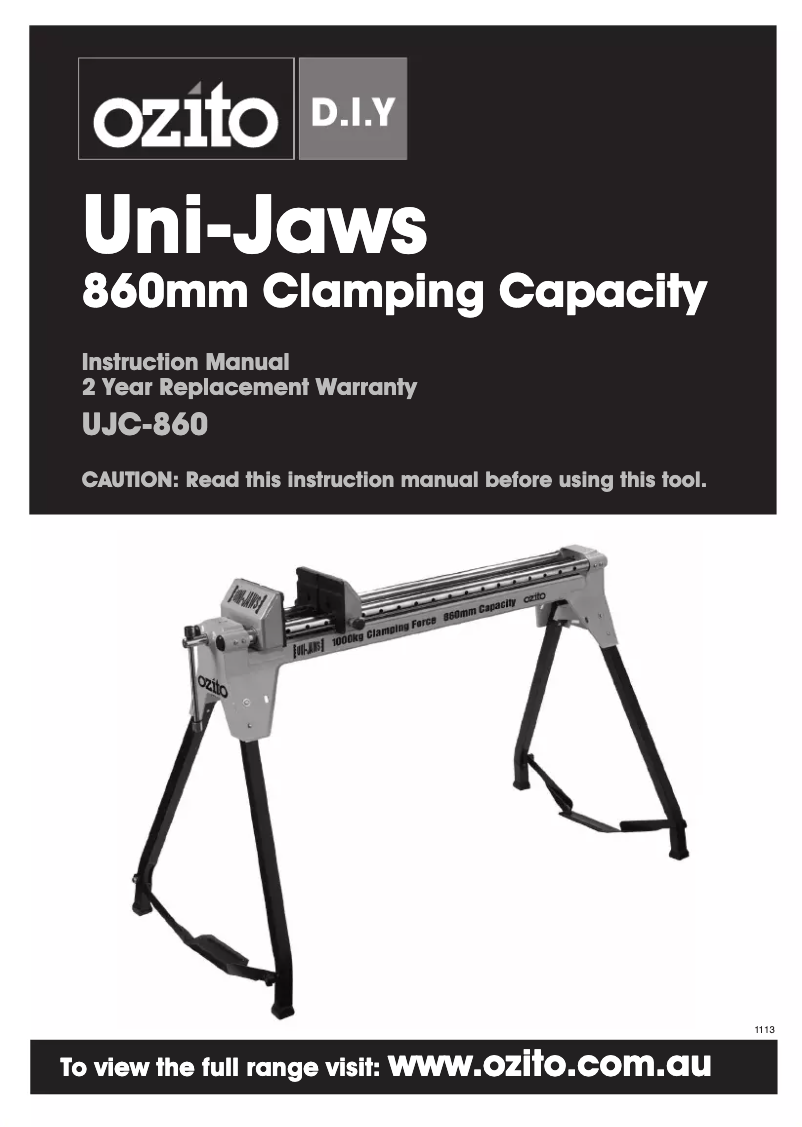 Page n°1 - Manuel utilisateur Ozito UJC-860