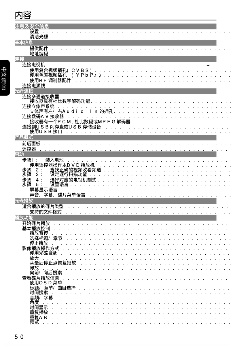 Page 1 de la notice Manuel utilisateur Philips DVP3166K