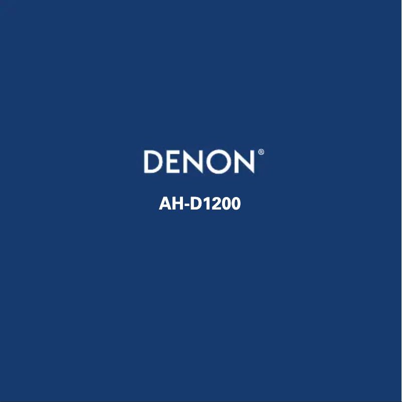 Página 1 del manual Manual de usuario Denon AH-D1200
