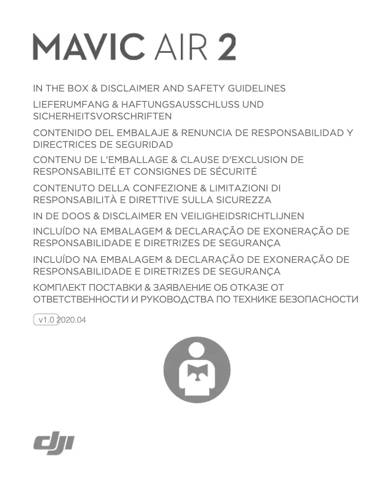 Page n°1 - Instructions de sécurité DJI Mavic Air 2