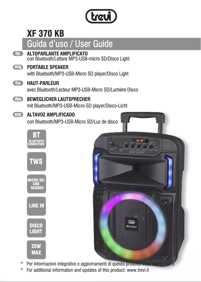 Page n°1 - Manuel utilisateur Trevi XF 370 KB