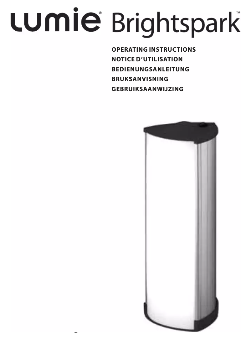 Page 1 de la notice Manuel utilisateur Lumie Brightspark