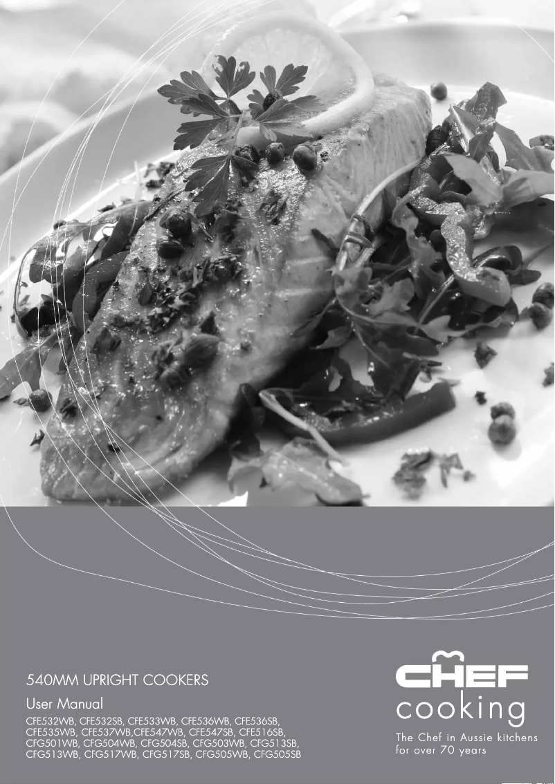 Page n°1 - Manuel utilisateur Chef CFE547WA