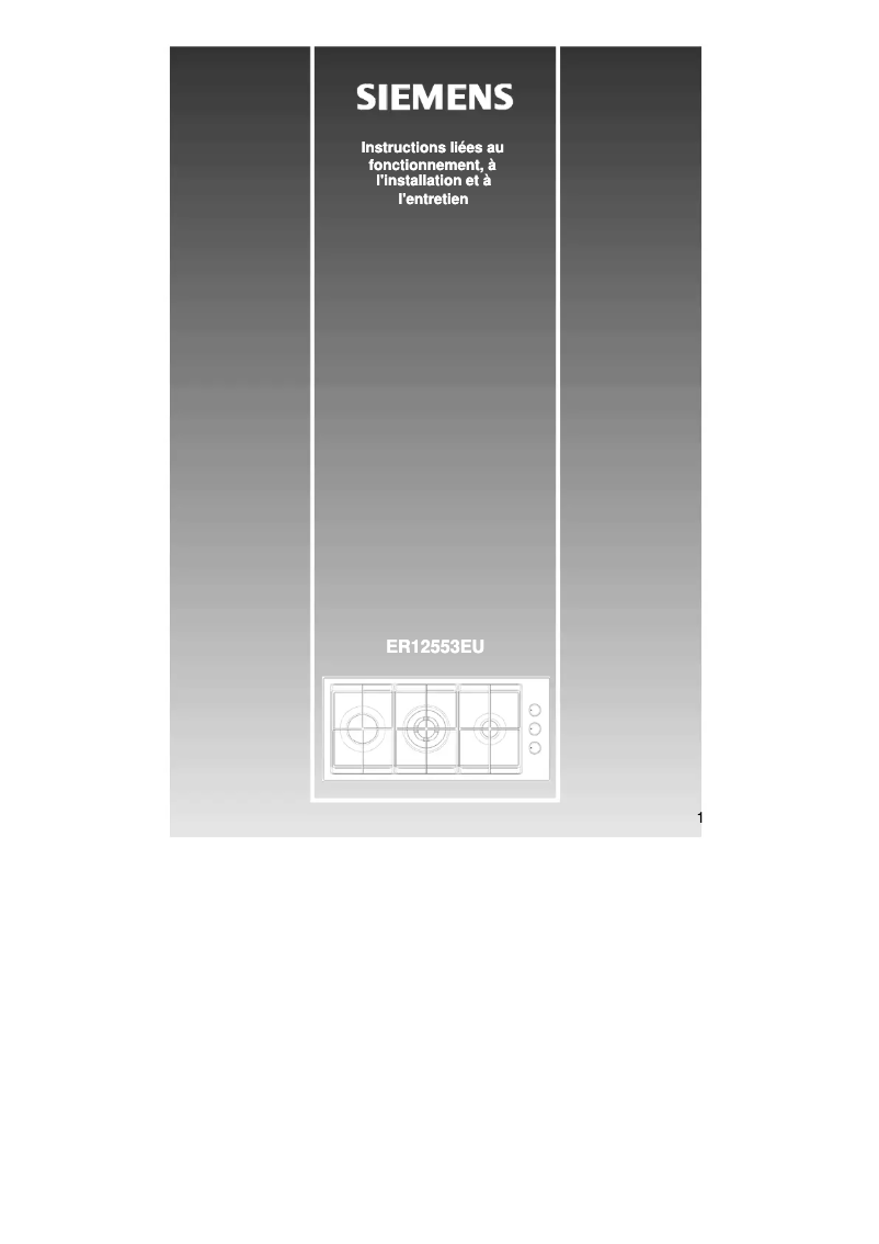Image de la première page du manuel de l'appareil ER12553EU