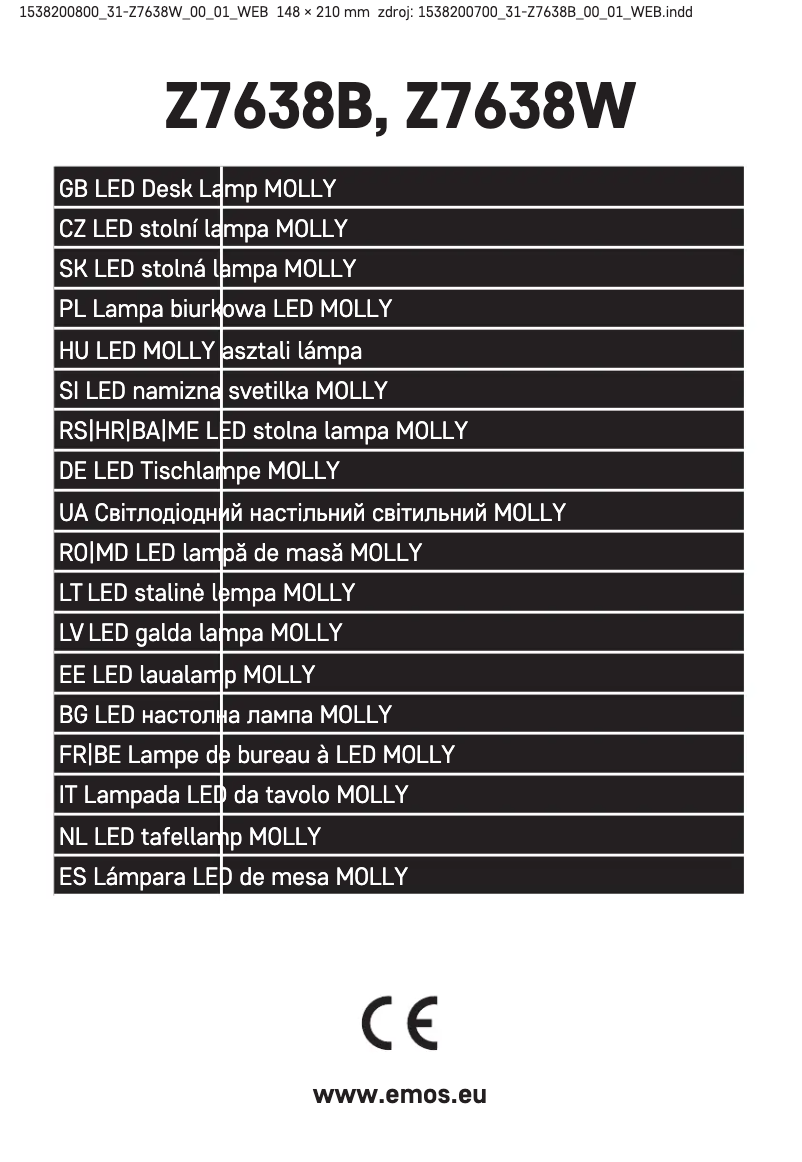 Página 1 del manual Manual de usuario Emos Z7638W