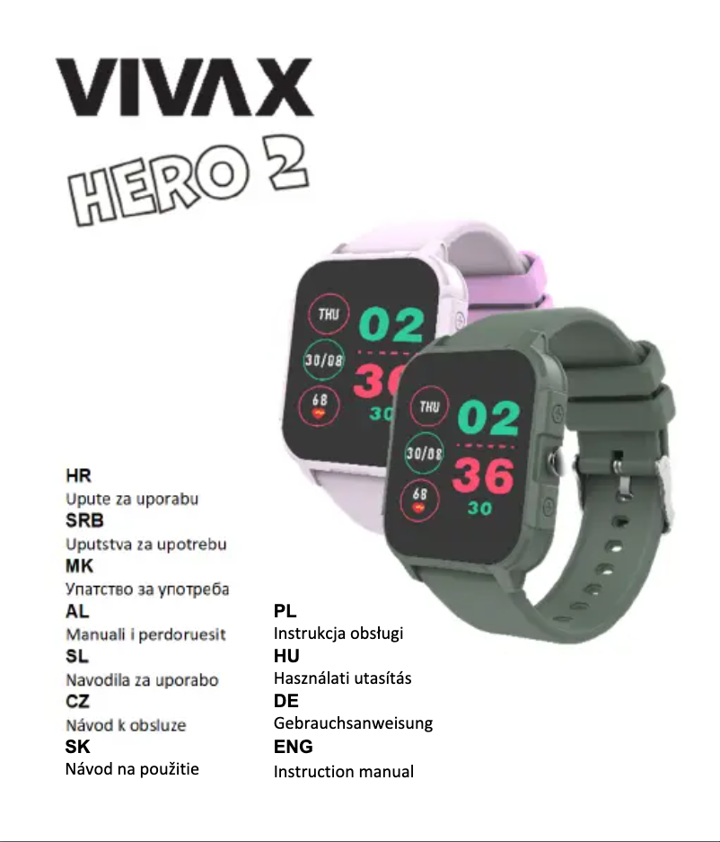 Page n°1 - Manuel utilisateur Vivax Hero 2