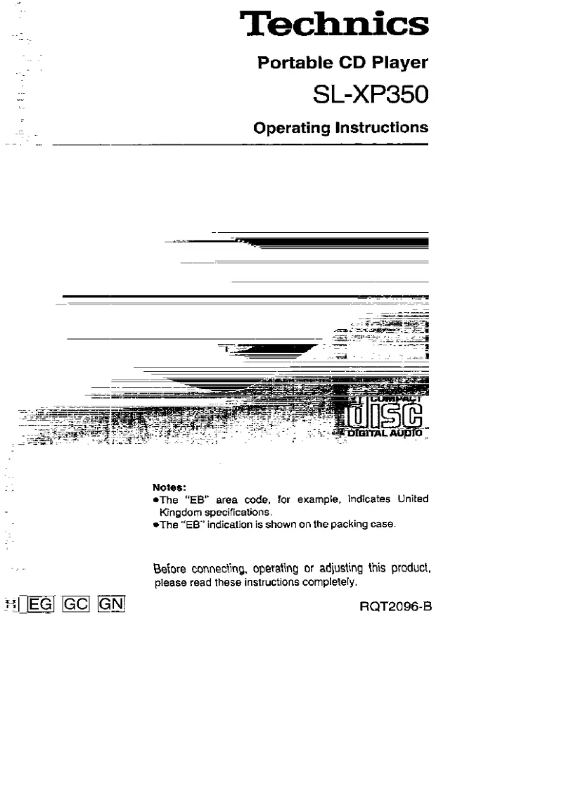 Page 1 de la notice Manuel utilisateur Technics SL-XP350