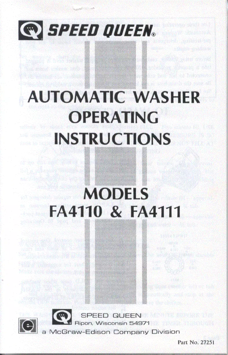 Image de la première page du manuel de l'appareil FA4110