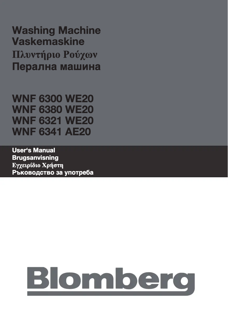 Page 1 de la notice Manuel utilisateur Blomberg WNF 6300 WE20