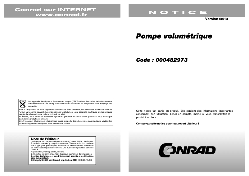 Page 1 de la notice Manuel utilisateur Brüder Mannesmann M01730