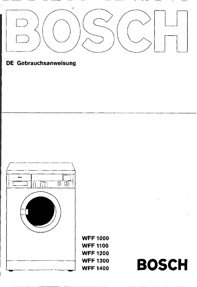 First page image of the manual for WFF1300