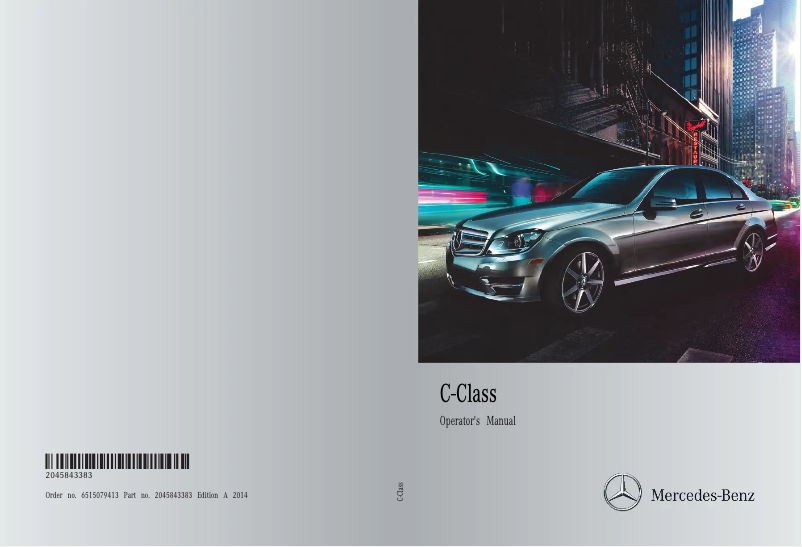 Image de la première page du manuel de l'appareil C-Class Sedan (2013)