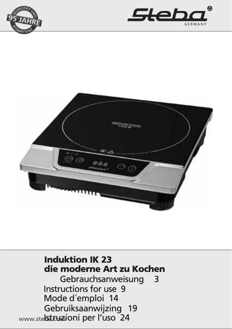 Page 1 de la notice Manuel utilisateur Steba IK 23