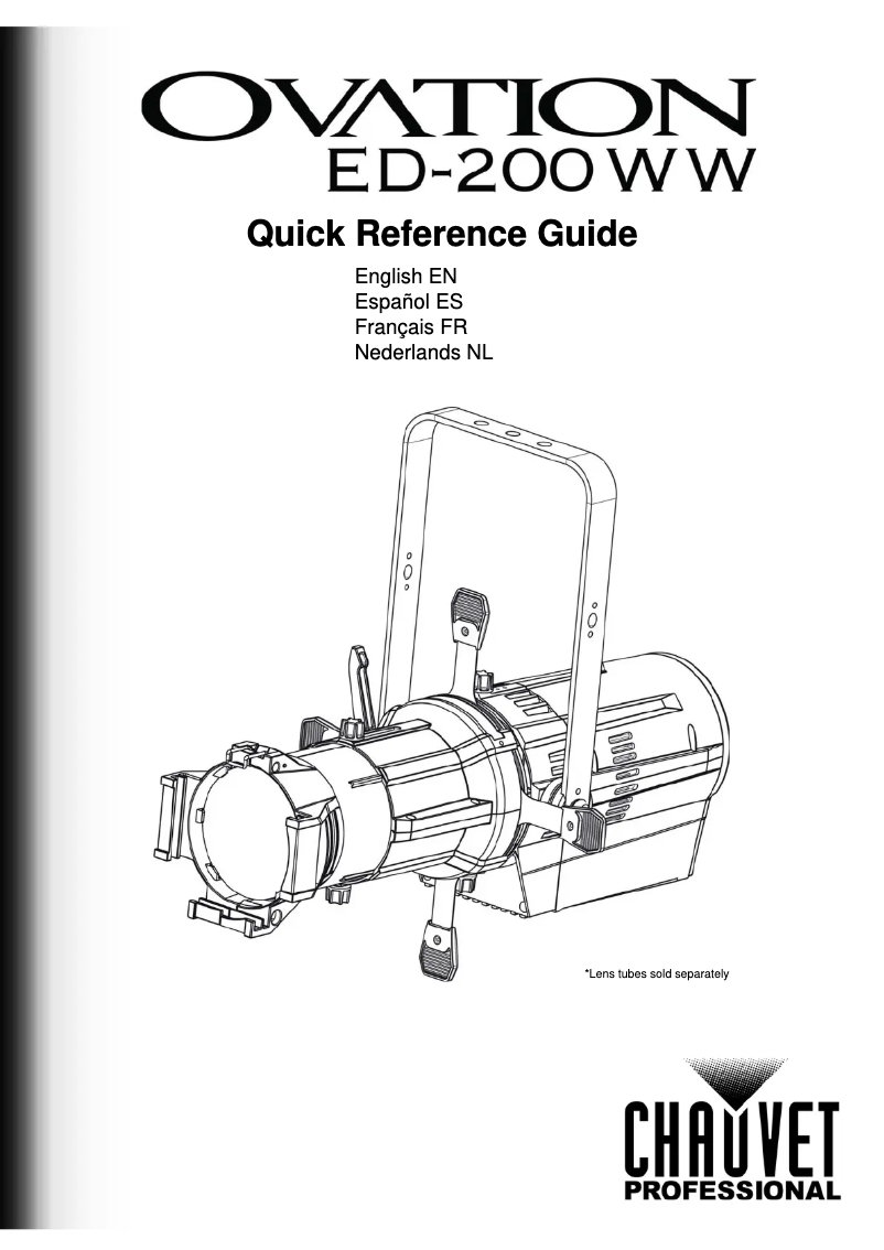 Page 1 de la notice Manuel utilisateur Chauvet Ovation ED-200WW