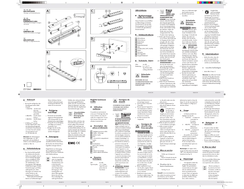Page 1 de la notice Manuel utilisateur Livarno Lux IAN 68686