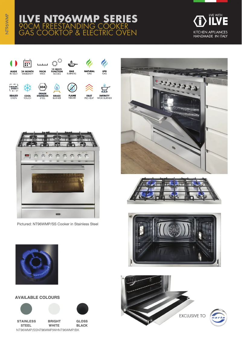 Page n°1 - Fiche technique Ilve NT96WMP