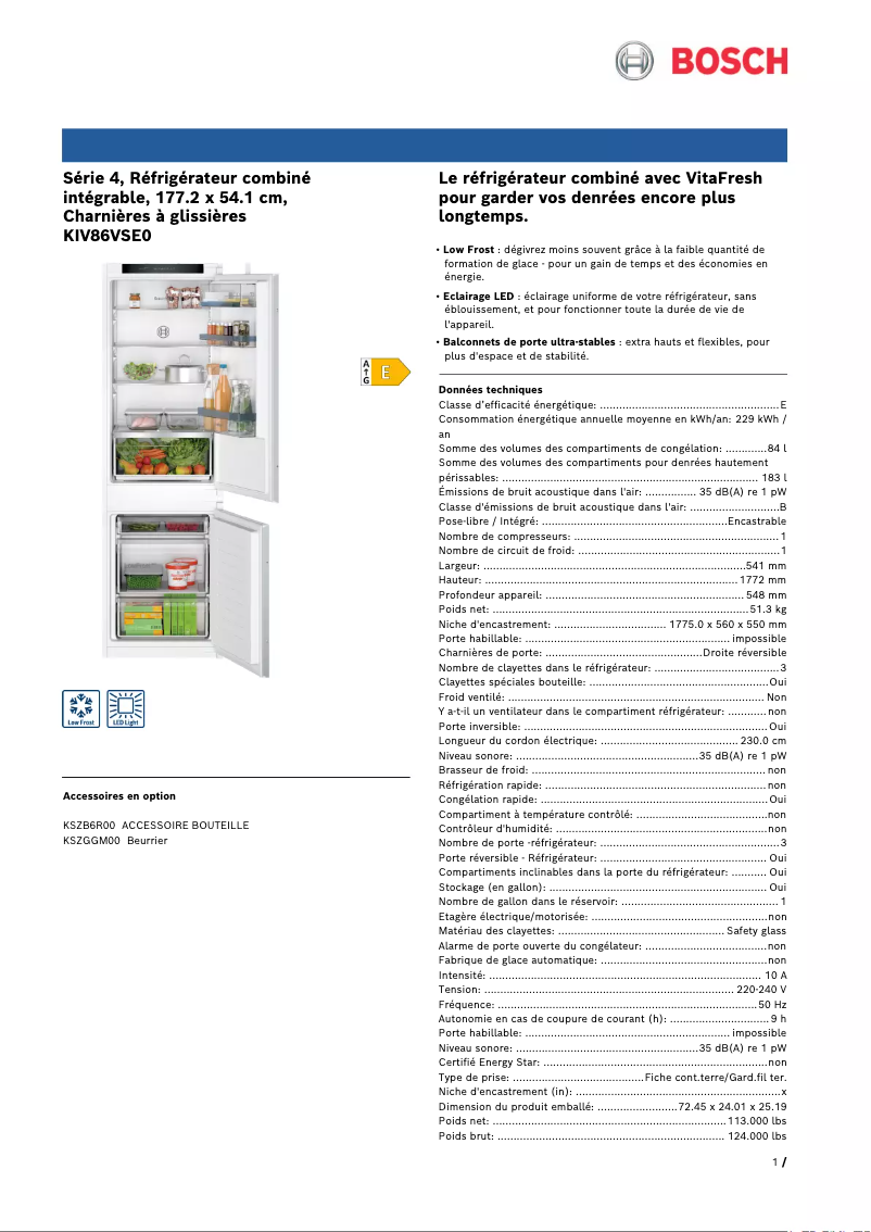 Image de la première page du manuel de l'appareil KIV86VSE0