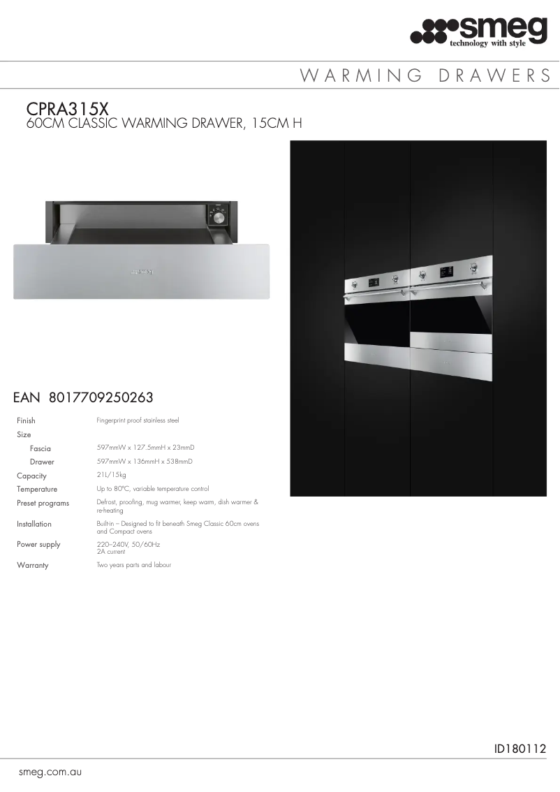 Image de la première page du manuel de l'appareil CPRA315X