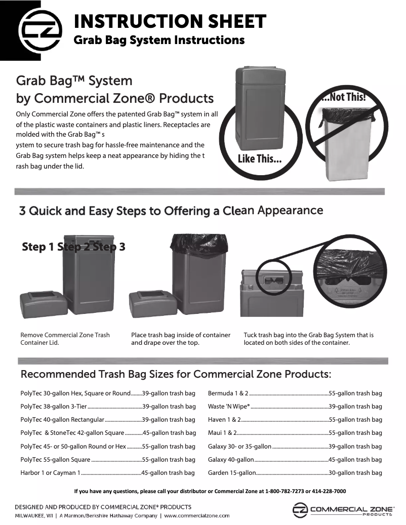 Page n°1 - Manuel utilisateur Commercial Zone PolyTec
