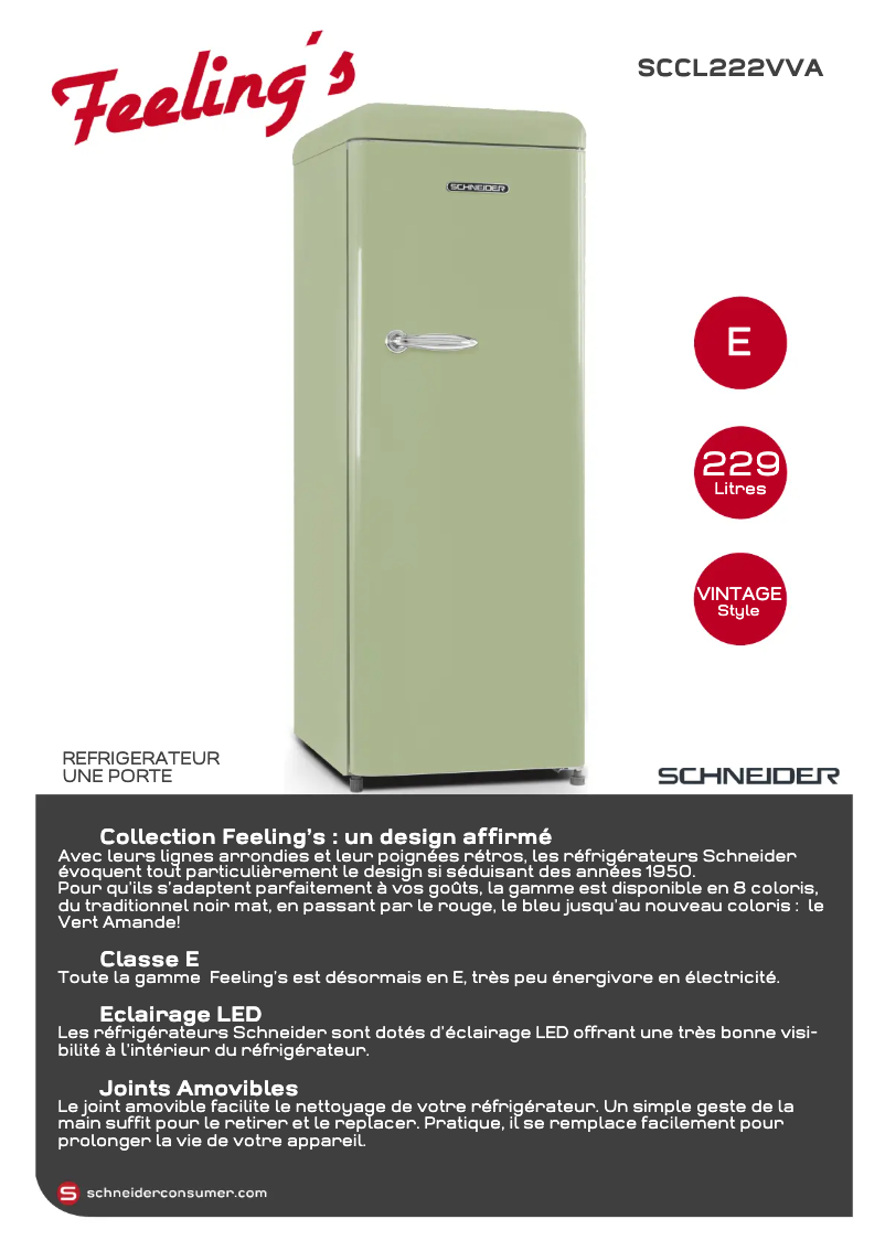 Image de la première page du manuel de l'appareil SCCL222VVA