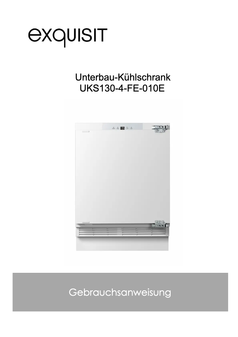 Page 1 de la notice Manuel utilisateur Exquisit UKS130-4-FE-010E