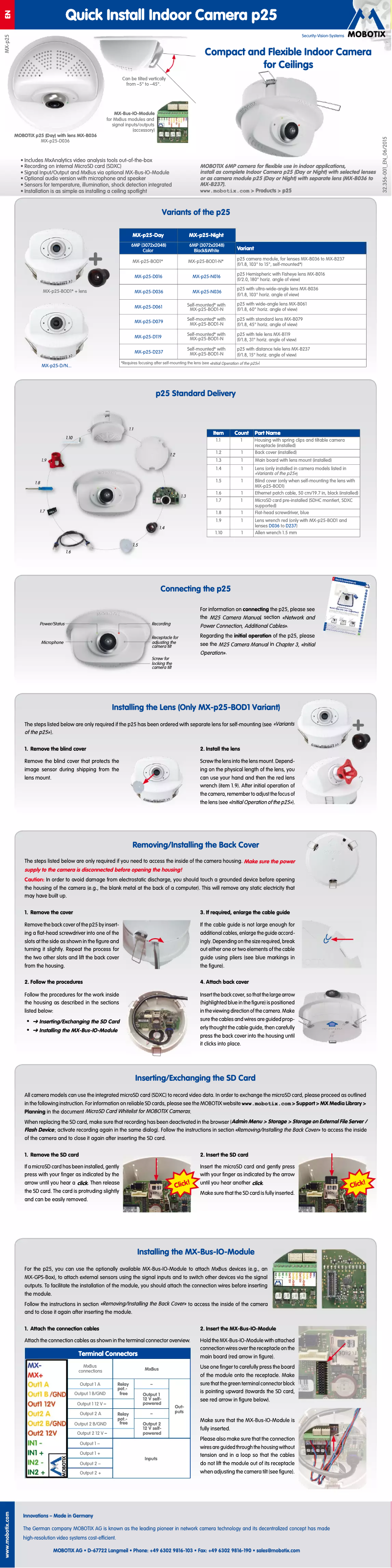 Image de la première page du manuel de l'appareil P25