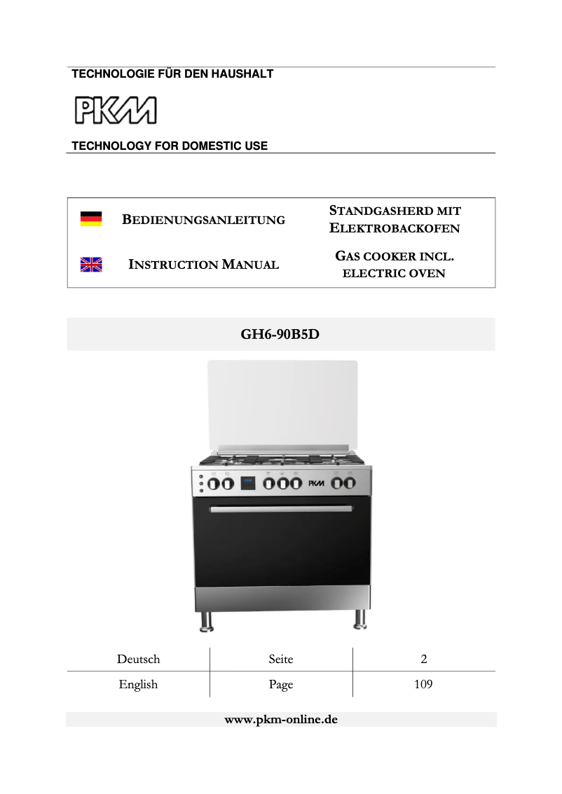 Image de la première page du manuel de l'appareil GH6-90B5D