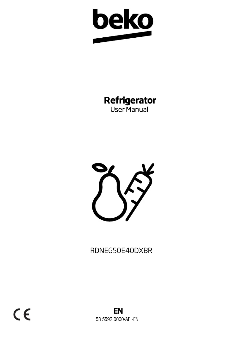 Page 1 de la notice Manuel utilisateur Beko RDNE650E40DXBR