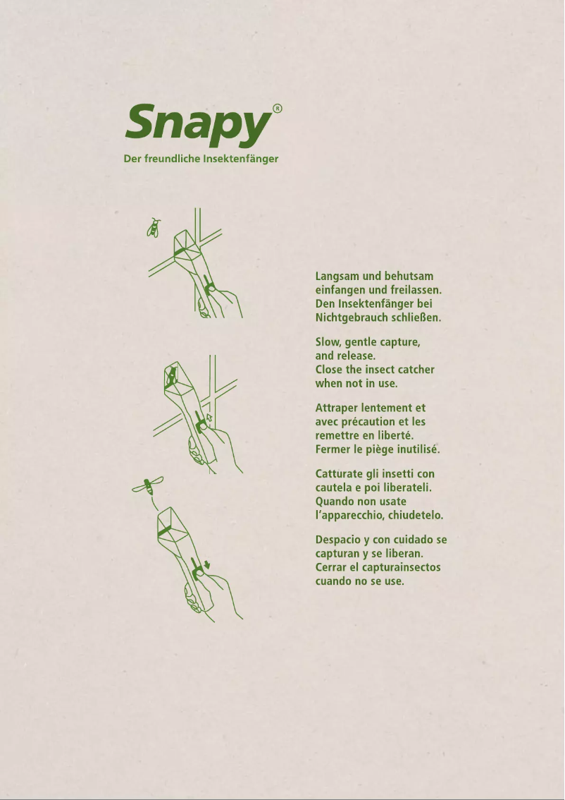 Image de la première page du manuel de l'appareil Insect catcher