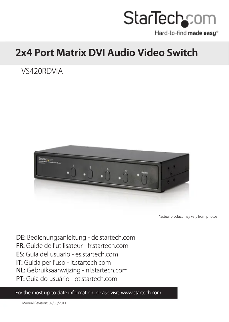 Image de la première page du manuel de l'appareil VS420RDVIA