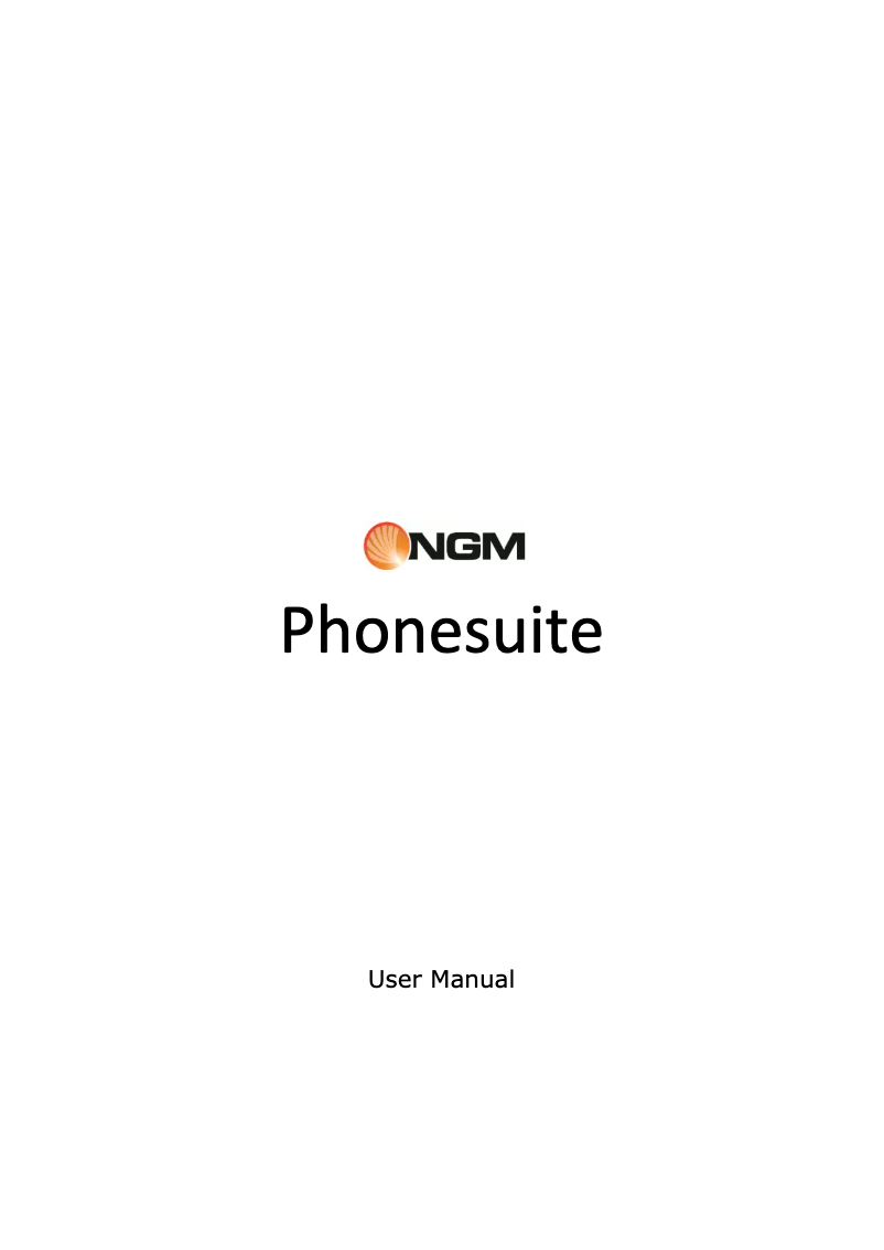 Page n°1 - Manuel utilisateur NGM-Mobile Vanity
