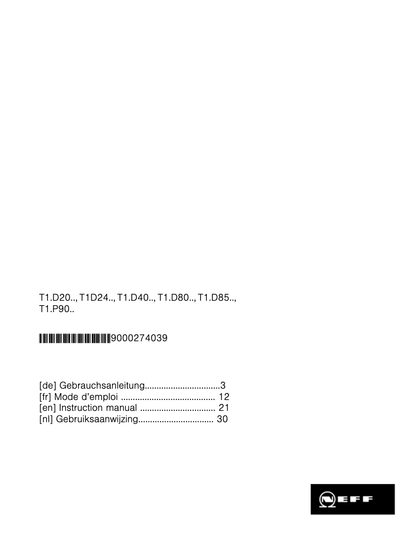 Image de la première page du manuel de l'appareil T15P90XO