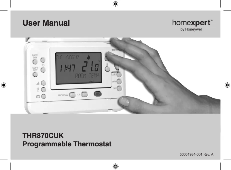 Page 1 de la notice Manuel utilisateur Honeywell Homexpert THR870CUK