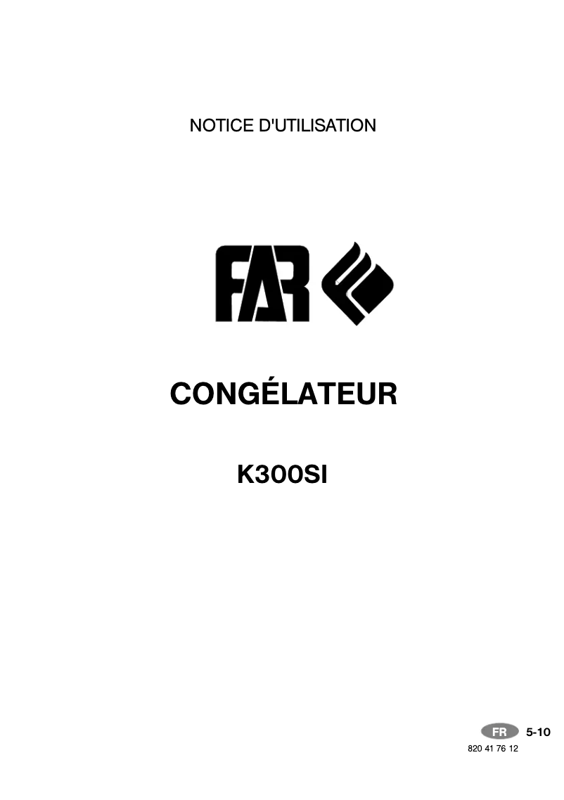 Page n°1 - Manuel utilisateur FAR K300SI