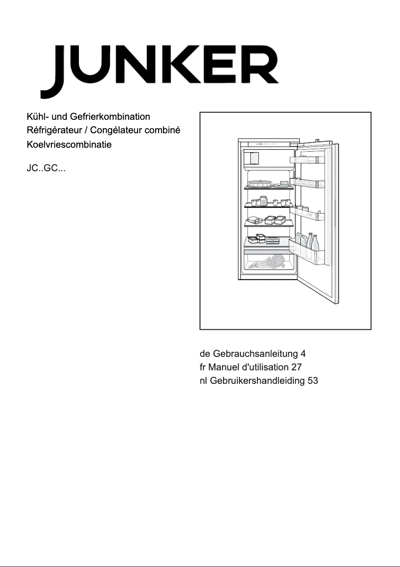 Page 1 de la notice Manuel utilisateur Junker JC30GCSE0