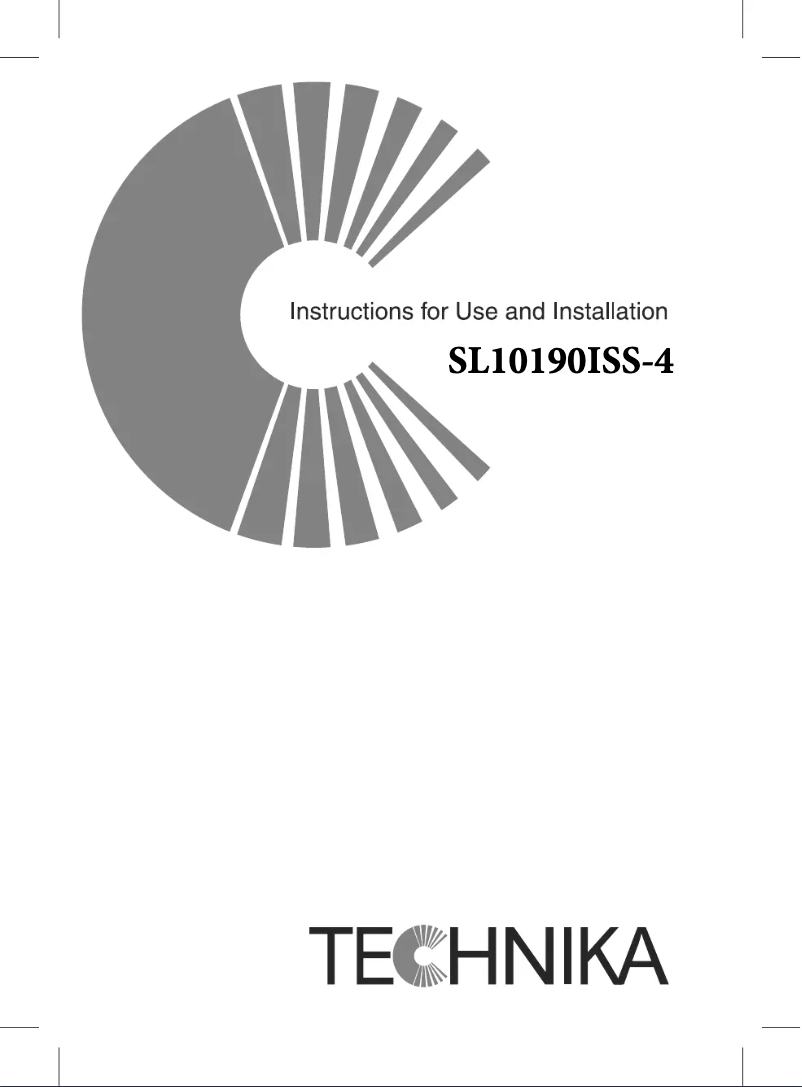 Image de la première page du manuel de l'appareil SL10190ISS-4