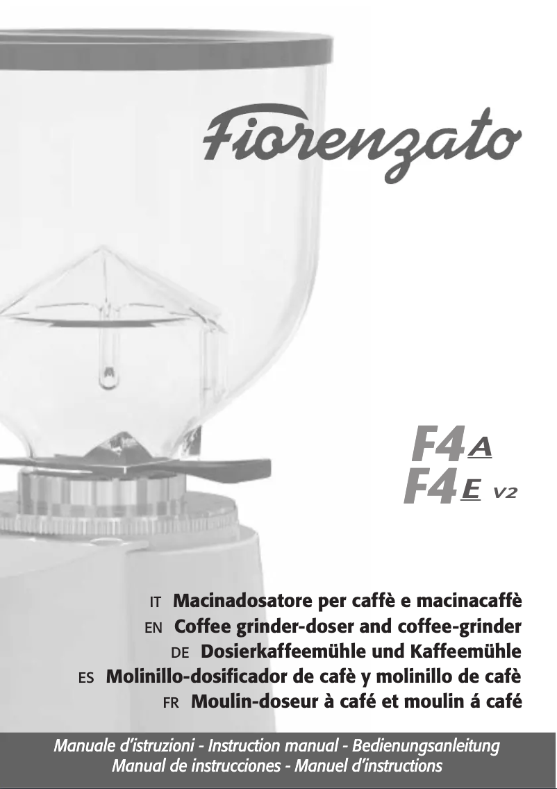 Image de la première page du manuel de l'appareil F4 E V2