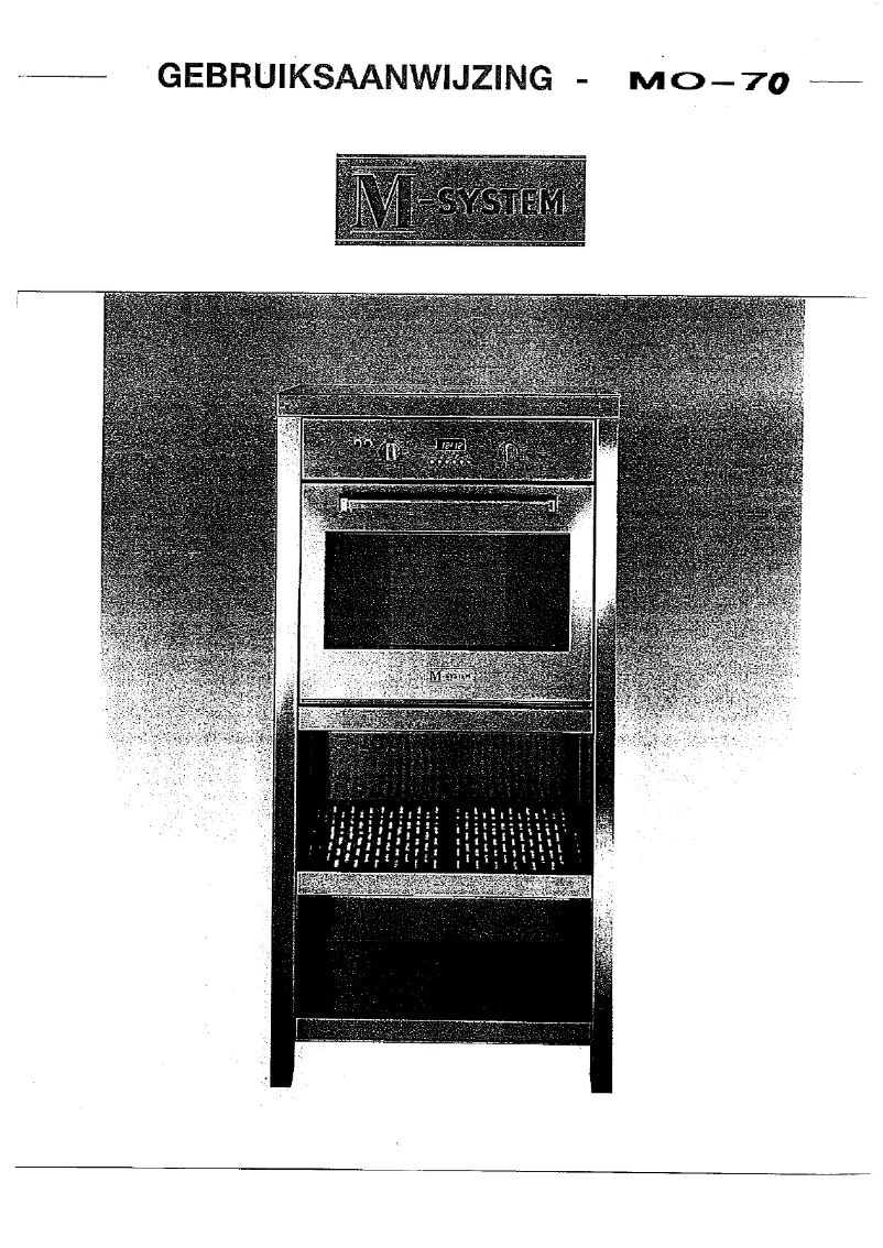 Page 1 de la notice Manuel utilisateur M-System MO-70