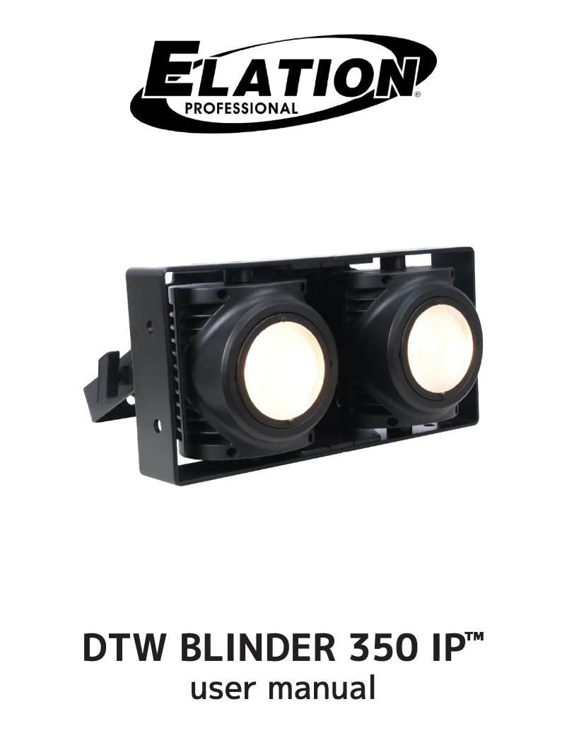 Image de la première page du manuel de l'appareil DTW Blinder 350 IP