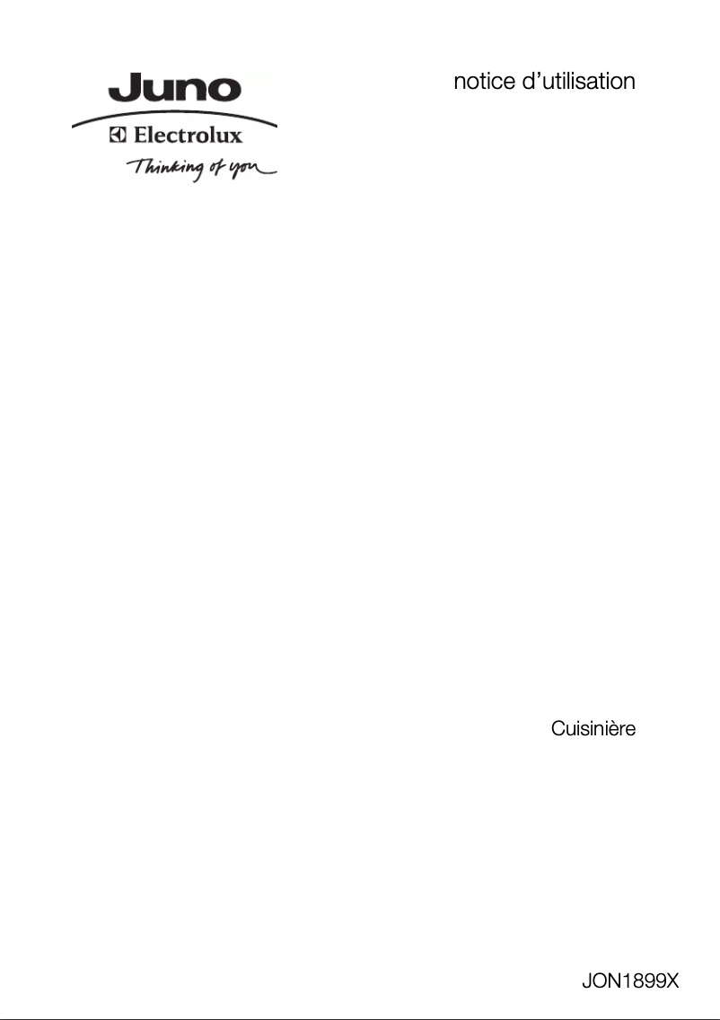Page n°1 - Manuel utilisateur Juno Electrolux JON1899X